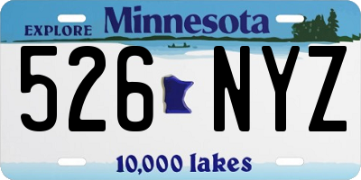 MN license plate 526NYZ