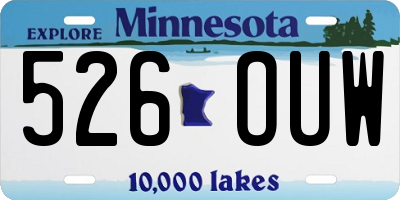 MN license plate 526OUW