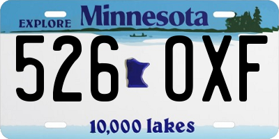 MN license plate 526OXF