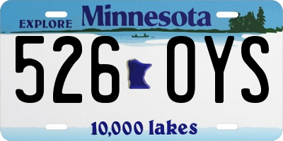 MN license plate 526OYS