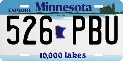 MN license plate 526PBU