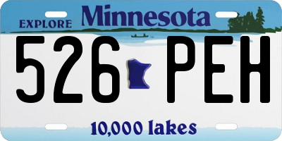 MN license plate 526PEH
