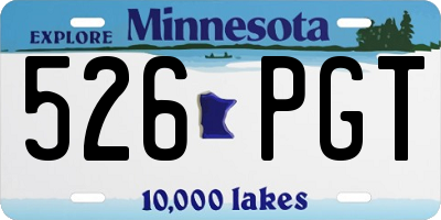 MN license plate 526PGT