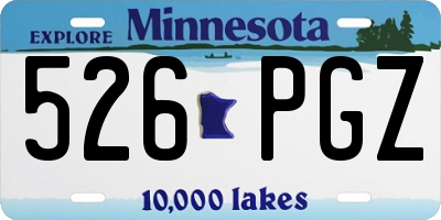 MN license plate 526PGZ
