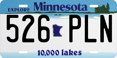 MN license plate 526PLN