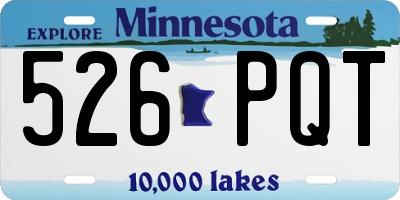 MN license plate 526PQT