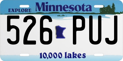 MN license plate 526PUJ