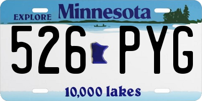 MN license plate 526PYG