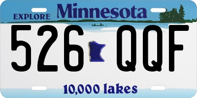MN license plate 526QQF