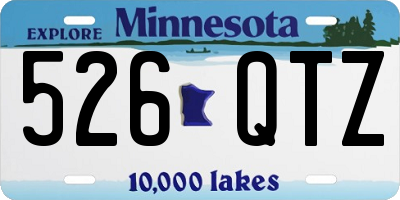 MN license plate 526QTZ