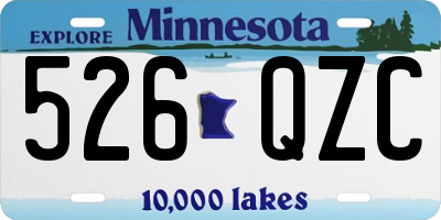 MN license plate 526QZC