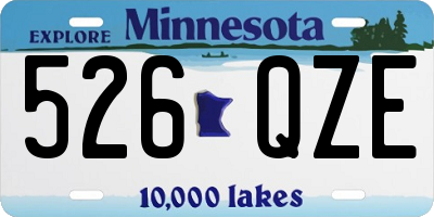 MN license plate 526QZE