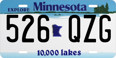 MN license plate 526QZG