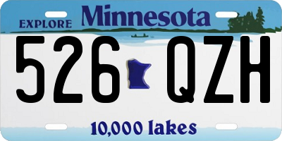MN license plate 526QZH