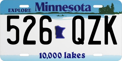 MN license plate 526QZK