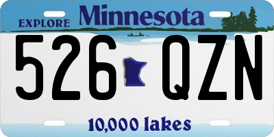 MN license plate 526QZN
