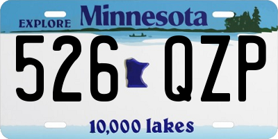 MN license plate 526QZP