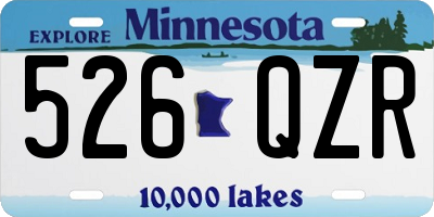 MN license plate 526QZR