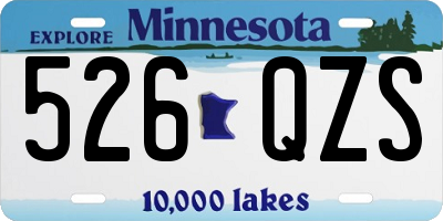 MN license plate 526QZS