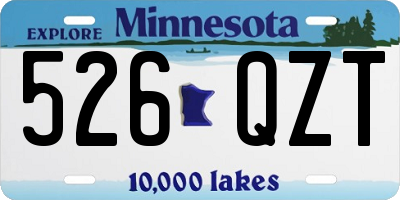 MN license plate 526QZT