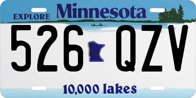 MN license plate 526QZV