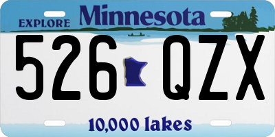 MN license plate 526QZX
