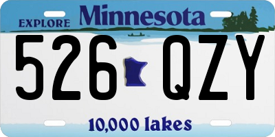 MN license plate 526QZY