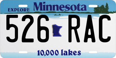 MN license plate 526RAC