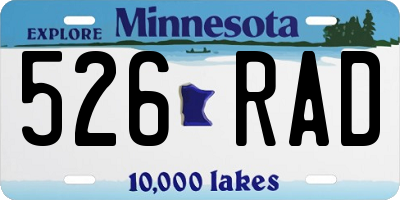 MN license plate 526RAD
