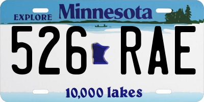 MN license plate 526RAE