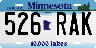 MN license plate 526RAK