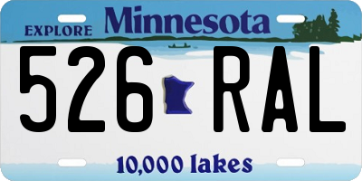 MN license plate 526RAL