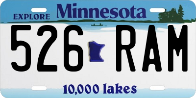 MN license plate 526RAM