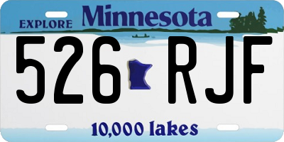 MN license plate 526RJF