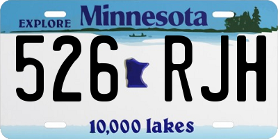 MN license plate 526RJH