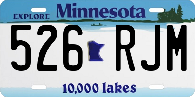 MN license plate 526RJM