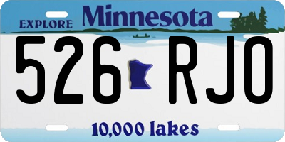 MN license plate 526RJO