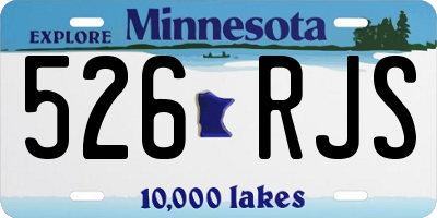 MN license plate 526RJS