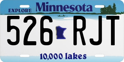 MN license plate 526RJT