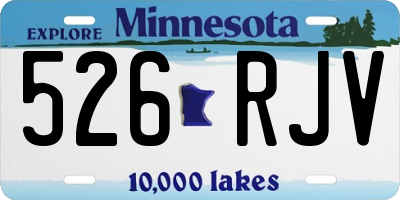 MN license plate 526RJV