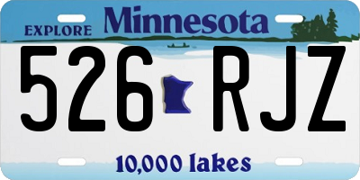 MN license plate 526RJZ