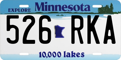 MN license plate 526RKA