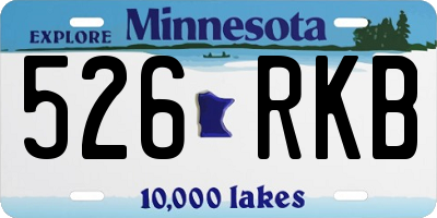 MN license plate 526RKB
