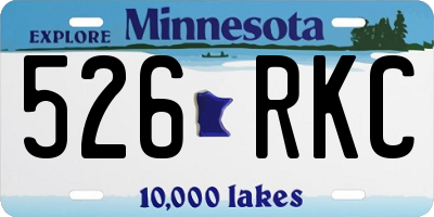 MN license plate 526RKC