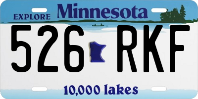 MN license plate 526RKF