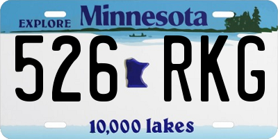 MN license plate 526RKG