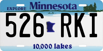 MN license plate 526RKI