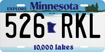 MN license plate 526RKL