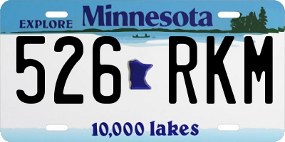 MN license plate 526RKM