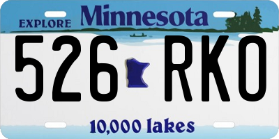 MN license plate 526RKO